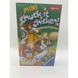 Retired Ravensburger Mini Chuck-It Chicken! Egg Tossing Board Game New Sealed